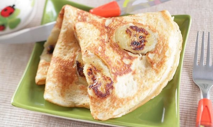 Блины с припеком из банана