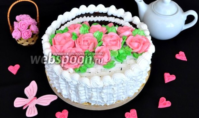 Торт «Корзинка с цветами»