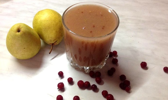 Грушевый кисель со смородиной