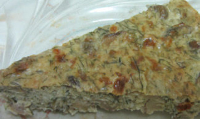 Запеканка из грибов и творога