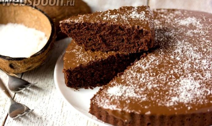 Шоколадно-кокосовый кекс «Crazy cake»