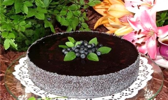 Чернично-маковый торт