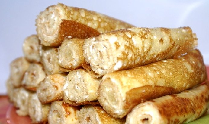 Блинчики с творогом на кефире