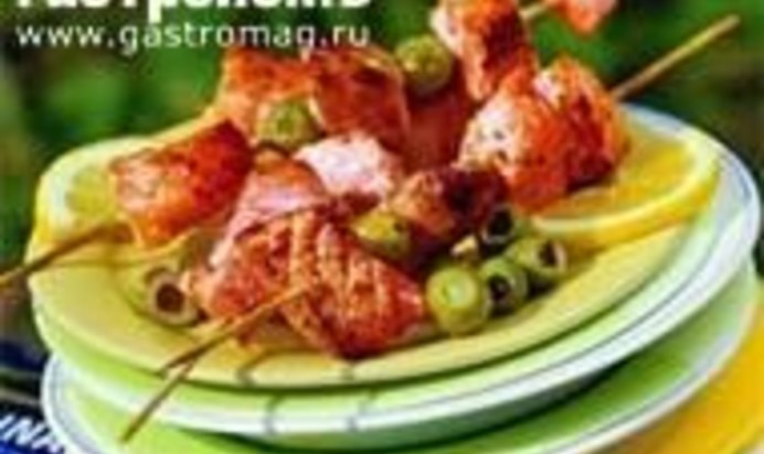 Шашлык из лосося гравлакс