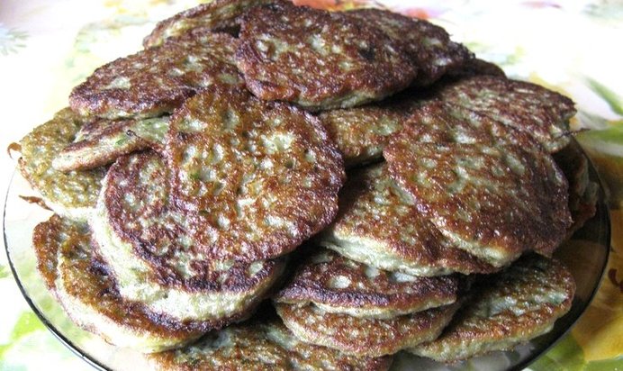 Блинчики из кабачков с грибами