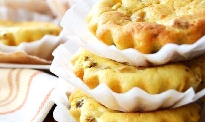 Творожные кексы с бананом и киви