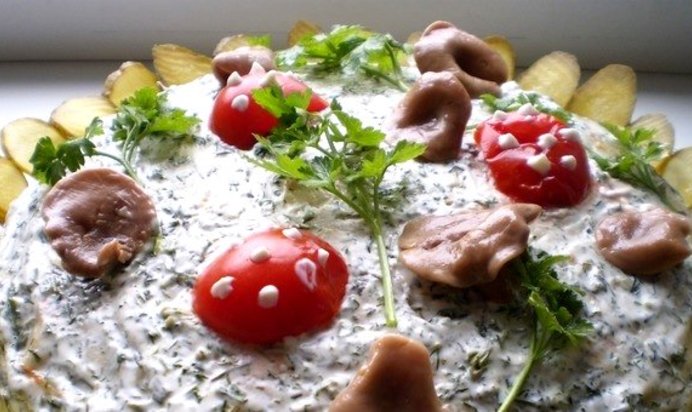 Торт Грибная поляна