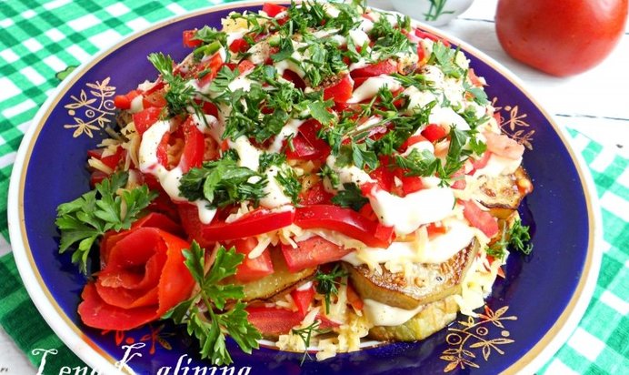 Салат из баклажанов с сыром