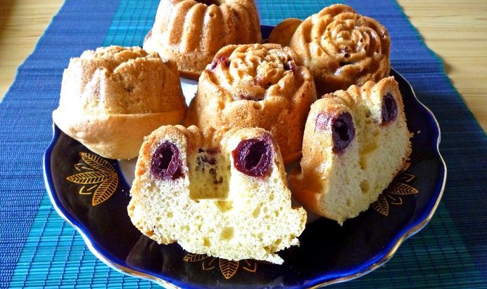 Кексы в силиконовых формочках