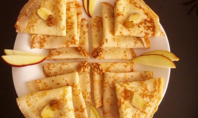 Блины на кефире с имбирем без сахара