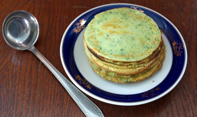 Блинчики шпинатные