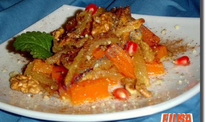 Запеканка из тыквы с яблоками в духовке