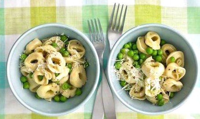 Тортеллини с горохом