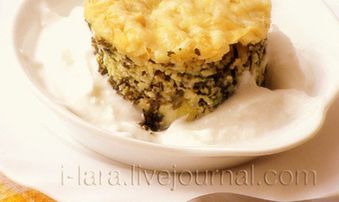 Запеканка с сырами и шпинатом