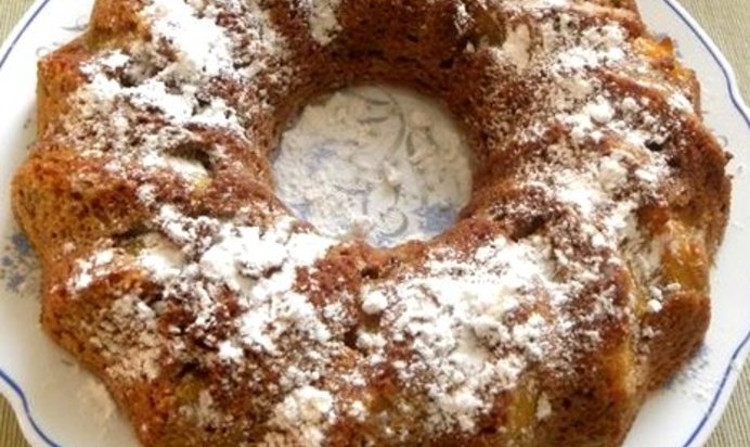 Кекс с абрикосами и орехами