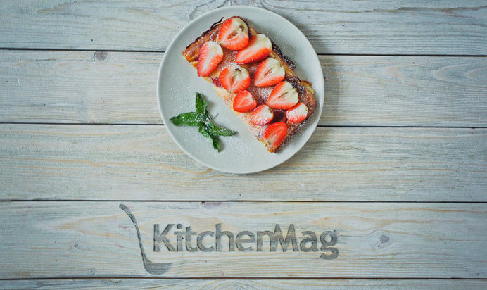 Вкусная запеканка с клубникой