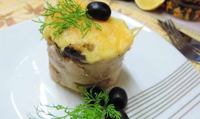 Куриные маффины с гречкой и грибами