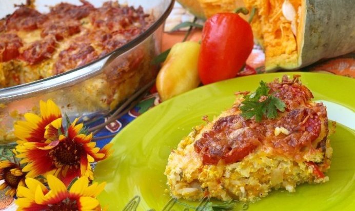 Тыквенно-рисовая запеканка