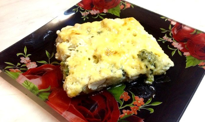 Запеканка с цветной капустой и брокколи