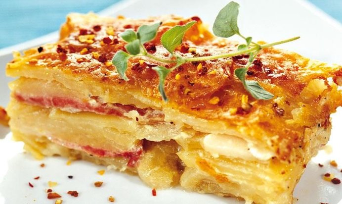 Картофельно-луковая запеканка