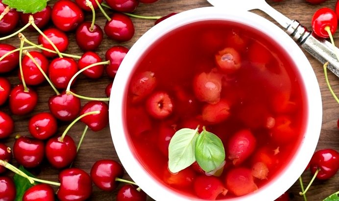 Кисель из свежей вишни