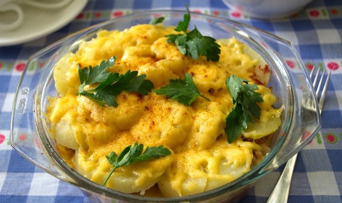 Мясная запеканка в микроволновке