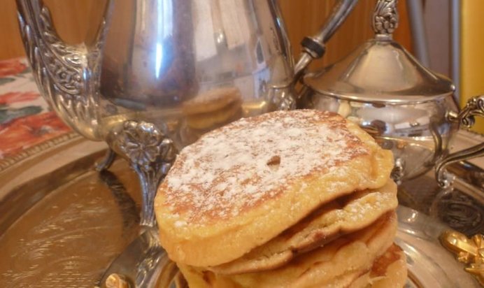 Пышные творожно-морковные блинчики