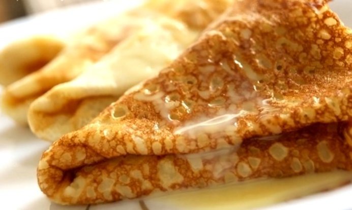 Блины с дырочками на кефире