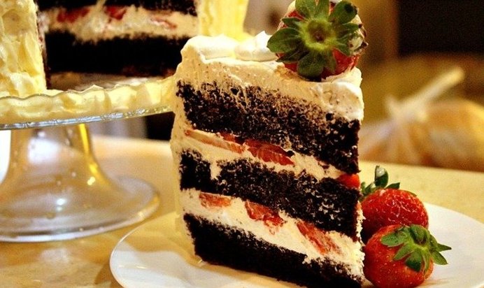 Шоколадный шифоновый торт