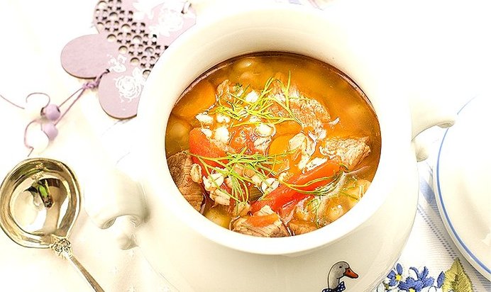 Перловка с говядиной