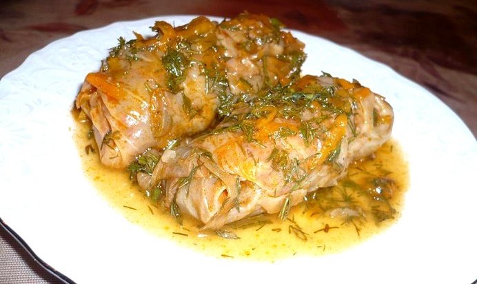 Голубцы с чечевицей