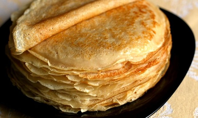 Тесто для тонких блинов