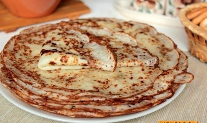 Заварные блины на кефире