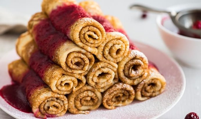 Пышные блины с дырочками