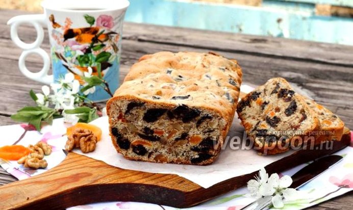 Кекс с сухофруктами и орехами