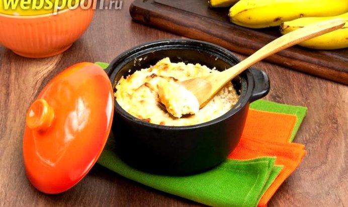 Творожная запеканка с бананом