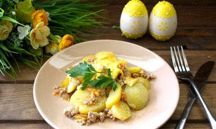 Запеканка мясная сытная