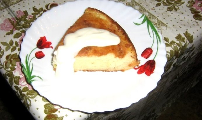 Творожная запеканка с бананом в духовке
