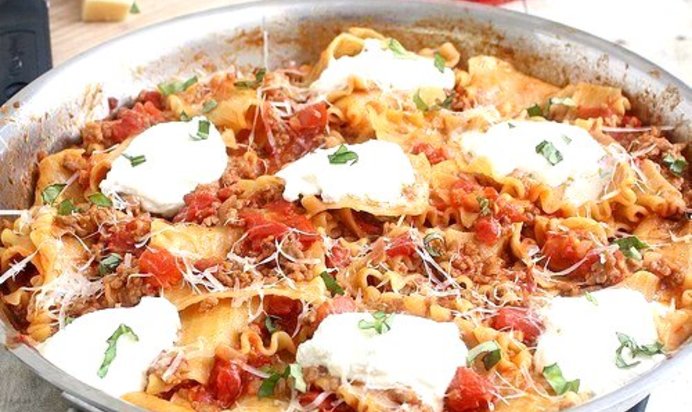 Лазанья в сковороде