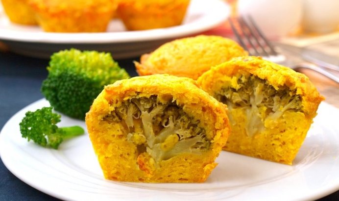 Закусочные кексы с брокколи