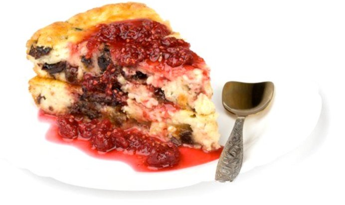 Запеканка из творога и фруктов