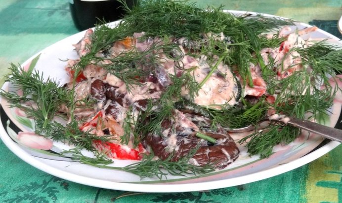 Овощи на гриле аль тонно