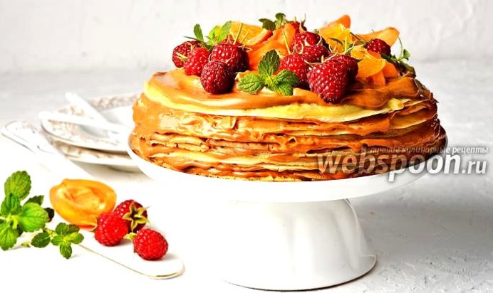 Блинный торт со сгущёнкой