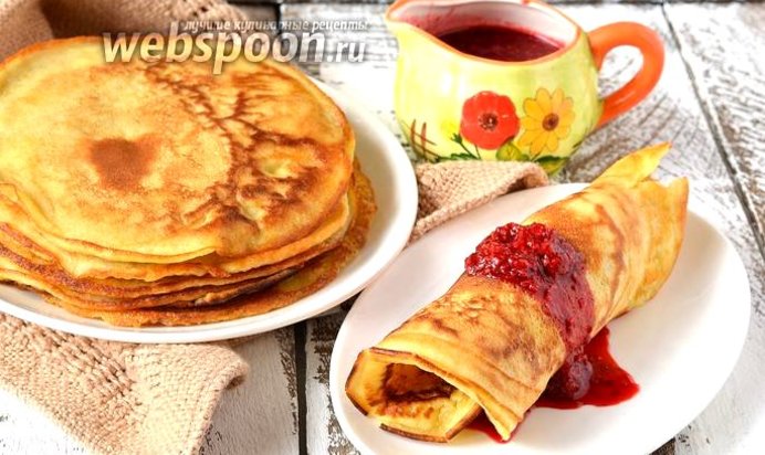 Толстые блины на кефире