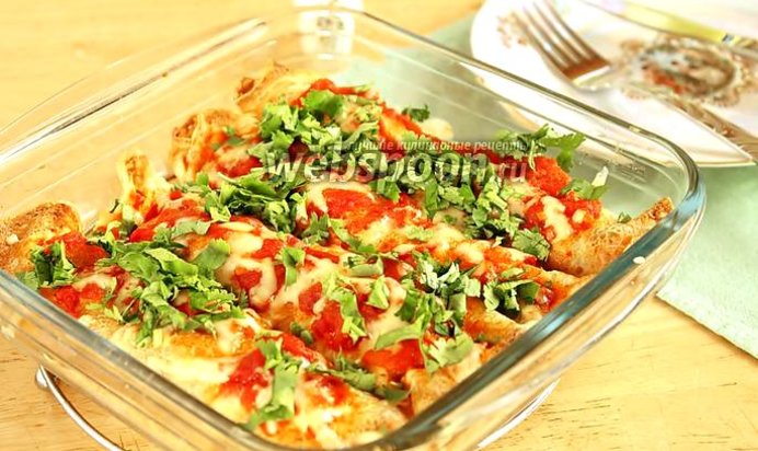 Блинные рулеты с сочной начинкой