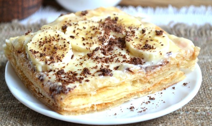 Торт Наполеон из готового слоеного теста