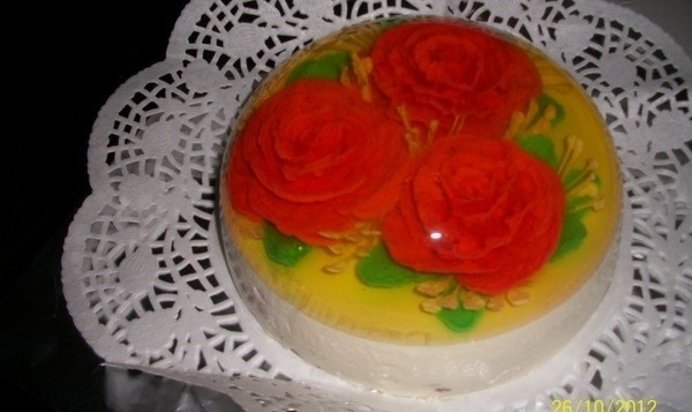 Торт «Цветы в желе»