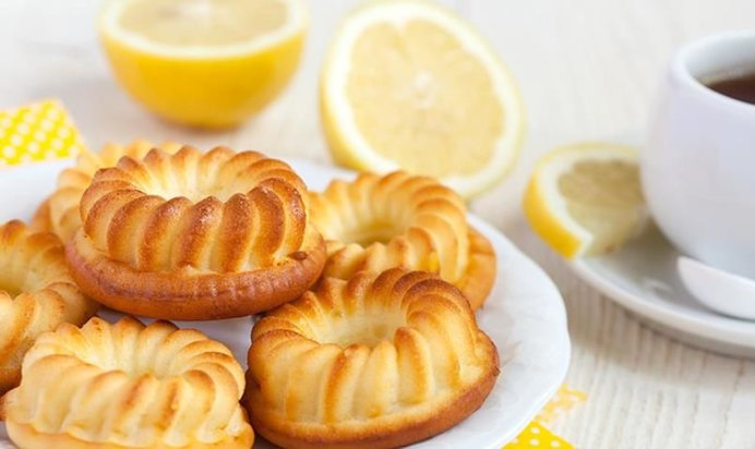 Нежные творожные кексики с лимоном
