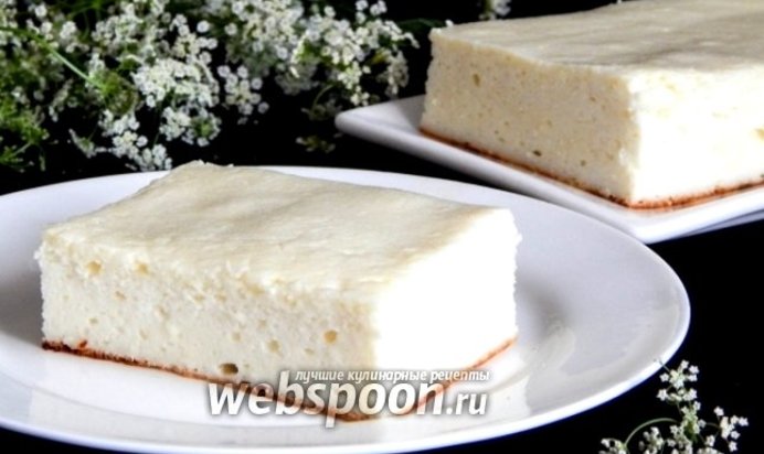 Воздушная творожная запеканка без муки и манки