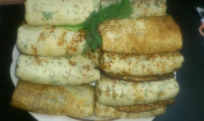 Сырные блинчики с мясом